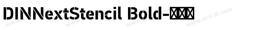 DINNextStencil Bold字体转换